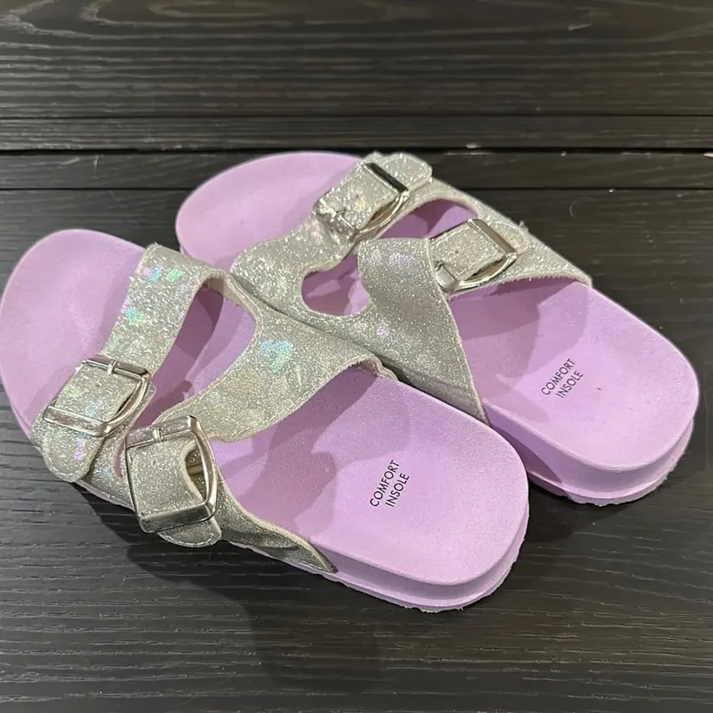 Comfort Zone Kids Glitter Sandals - Purple